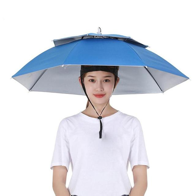 Blue Double Layer Umbrella Hat | Umbrella Hat